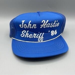 Vintage John Hastie Sheriff ‘86 SnapBack. Vintage Sheriff Political Memorabilia